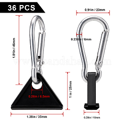 36 Bags Alloy Carabiner with Triangle Nylon Hook&nbsp;FIND-DL0001-22