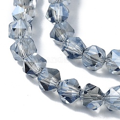 AB Color Plated Glass Beads&nbsp;EGLA-L018-B-AB07