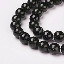 Synthetic Green Goldstone Beads Strands&nbsp;G-D169-02-8mm