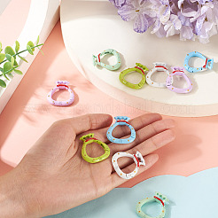 10Pcs 5 Colors Alloy Spring Gate Rings&nbsp;FIND-TA0008-59A