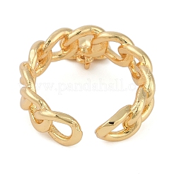Brass Heart Charm Open Cuff Ring&nbsp;KK-D080-09G