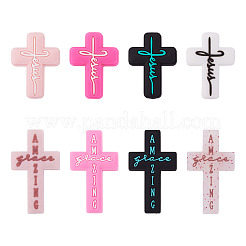 16Pcs 8 Styles Silicone Focal Beads&nbsp;SIL-TA0002-86