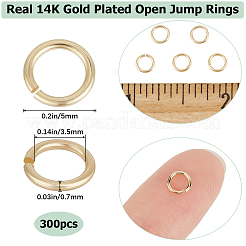 300Pcs Brass Open Jump Rings&nbsp;KK-BBC0013-44