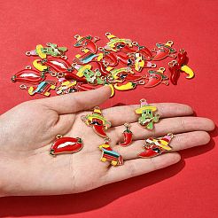 30Pcs 9 Styles Alloy Enamel Pendants&nbsp;FIND-FS0004-26