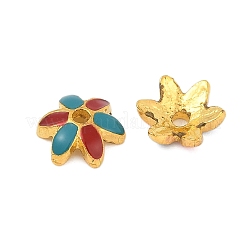 Alloy Enamel Bead Caps&nbsp;FIND-A049-05G
