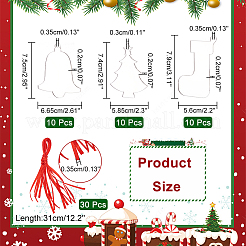 3 Sets 3 Style DIY Clear Acrylic Blank Pendant Decorations Making Kits&nbsp;DIY-WR0003-41