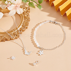 4Pcs 4 Styles 925 Sterling Silver Pendants Sets&nbsp;STER-GO0001-39
