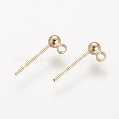Brass Stud Earring Findings&nbsp;KK-T014-66G