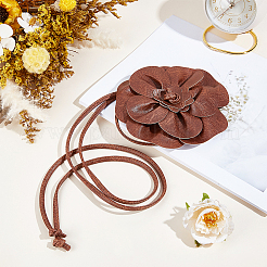 PU Leather Flower Knot Tie Waist Belts&nbsp;AJEW-GF0014-11A