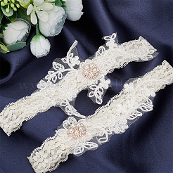 Lace Elastic Bridal Garters&nbsp;OCOR-WH0020-08