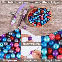 50Pcs Imitation Metal Style Round Silicone Beads&nbsp;SIL-SZ0001-78E
