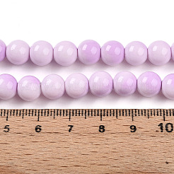 Baking Paint Glass Beads Strands&nbsp;DGLA-N012-8mm-02