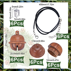 DIY Acorn Locket Necklace Making Kit&nbsp;WOOD-SC0001-59B