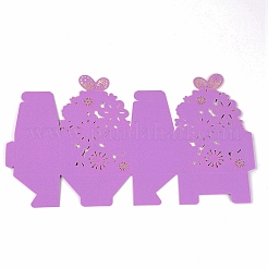 Butterfly & Hollow out Flowers Pattern Paper Fold Candy Boxes&nbsp;FW-TAC0004-04C
