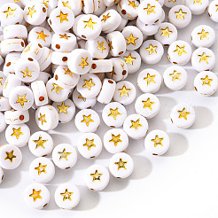 White Opaque Acrylic Beads&nbsp;PACR-YW0001-04A