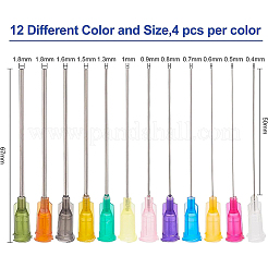 48Pcs 12 Style Plastic Fluid Precision Blunt Needle Dispense Tips&nbsp;TOOL-BC0001-24