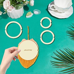 14Pcs 14 Style Wood Hoop Rings Macrame for DIY Craft Making&nbsp;DIY-WH0545-006