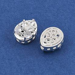 Rack Plating Brass Micro Pave Cubic Zirconia Beads&nbsp;KK-F879-13S