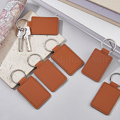 16Pcs Rectangle PU Leather Keychains&nbsp;KEYC-DC0001-45B