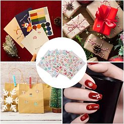144Pcs 12 Styles Christmas Themed Alloy Cabochons&nbsp;MRMJ-FH0001-10G