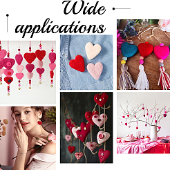 12Pcs Heart Wool Needle Felting Decoration&nbsp;DIY-SC0030-14B