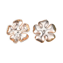 5-Petal Electroplate Opaque Acrylic Bead Caps&nbsp;SACR-T132-01