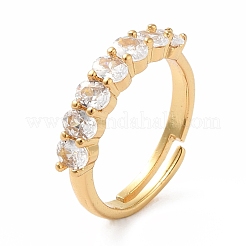 Cubic Zirconia Adjustable Ring&nbsp;RJEW-E264-03G