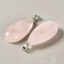 Natural Rose Quartz Pendants&nbsp;GG-CBACB71-02P-15