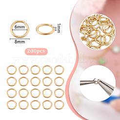 200Pcs Rack Plating Brass Open Jump Rings&nbsp;KK-PH0011-55A