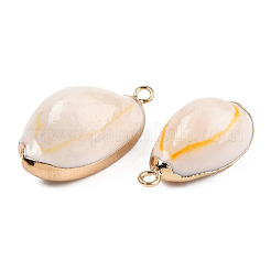 Electroplate Cowrie Shell Pendants&nbsp;X-SSHEL-S261-11