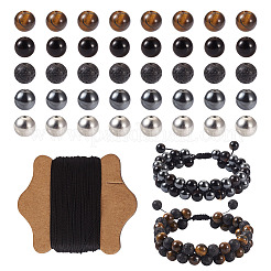 Men's Mixed Stone Bracelet DIY Making Kit&nbsp;DIY-FW0001-11