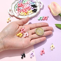 40Pcs Opaque Resin Pendants&nbsp;RESI-CJ0005-30