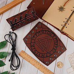 Adjustable PU Leather Cord Bracelet with Wax Cord&nbsp;AJEW-WH0165-38B