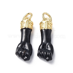 Eco-Friendly Rack Plating Brass Enamel Pendants&nbsp;KK-F845-36G-02