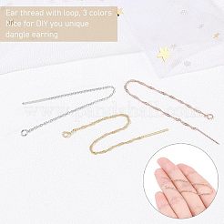 9 Pairs 3 Colors Brass Stud Earring Findings&nbsp;KK-UN0001-06
