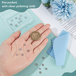 20Pcs 5 Styles Retro 925 Sterling Silver Bead Caps&nbsp;STER-BC0004-10