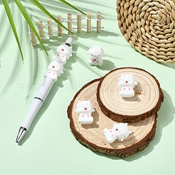 6Pcs Sheep Food Grade Silicone Focal Beads&nbsp;SIL-YW0002-12