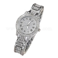 Rhombus Alloy Crystal Rhinestone Pendant Necklace & Stud Earring & Chain Bracelet & Ring & Watch Sets&nbsp;FS-WGDE407-02