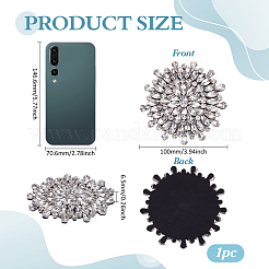 1Pc Flower Glass Rhinestone Shoe Decorations&nbsp;AJEW-FG0005-01