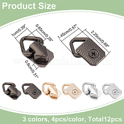 12Pcs 3 Colors Alloy Triangle Ring Suspension Clasps&nbsp;FIND-WR0007-49