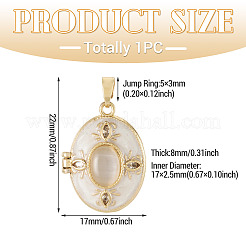 1Pc Brass Enamel Locket Pendants&nbsp;FIND-TA0010-71C