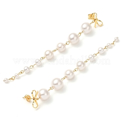 Shell Pearl Round Stud Earrings for Women&nbsp;EJEW-JE06195-02