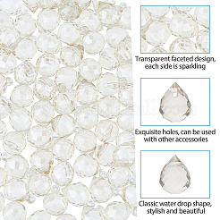 Electroplate Transparent Glass Beads Strands&nbsp;EGLA-FI0001-01A