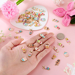 48Pcs 12 Styles Alloy Enamel Pendants&nbsp;ENAM-BG0001-10