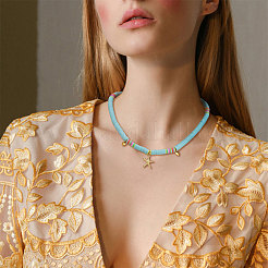 Stretch Bracelets and Pendant Necklace Jewelry Sets&nbsp;SJEW-SZ0001-005