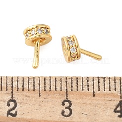 Brass Micro Pave Cubic Zirconia Peg Bails&nbsp;KK-U056-54G