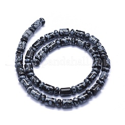 Natural Snowflake Obsidian Beads Strands&nbsp;G-K293-G02-B