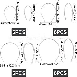 24Pcs 4 Style Iron Dolls Hair Hoop&nbsp;DIY-FG0002-74