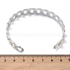 Two-tone 304 Stainless Steel Cuff Bangles&nbsp;BJEW-A160-02GP
