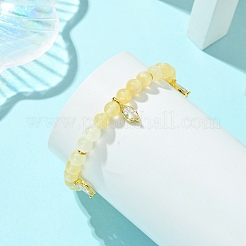 Horse Eye Brass Micro Pave Clear Cubic Zirconia Charm Bracelets&nbsp;BJEW-JB14059